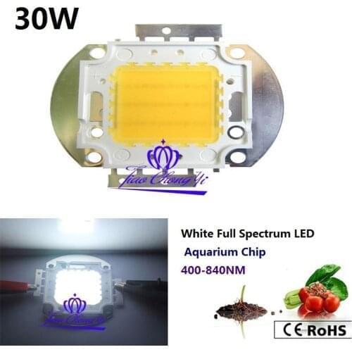 Hot New 30w 400nm-840nm Full spectrum white light Aquarium LED & Aquatic plant light 1pcs