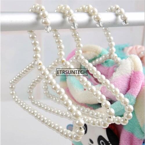 100pcs Pearl Clothing Hanger Dog Hangers for Clothes Baby kids Pearl Plastic Pet Hangers Dog Cat