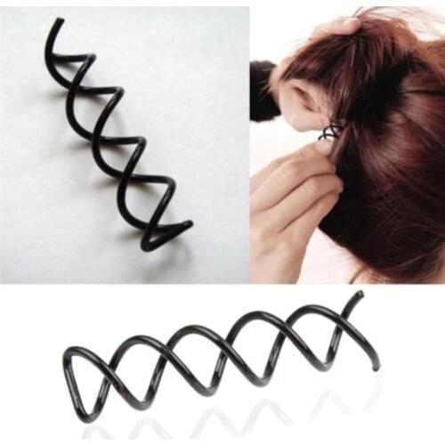 12Pcs Black Spiral Spin Screw Bobby Pin Hair Clips Lady Twist Barrette Hairpin Headdress Accessories Beauty Styling Tools