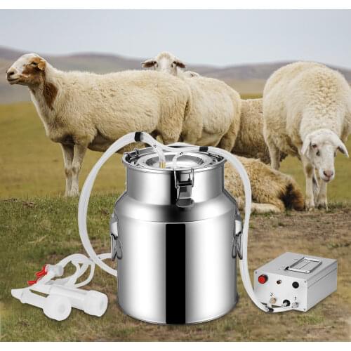 14L Electric Milking Machine For Cattle Goat Pulsating Milking Machine Stainless Steel Milker Bucket Farm Livestock Tool