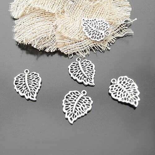 16083)20PCS 21x18MM Antique Style Zinc Alloy Tree Leaf Leaves Charms Pendants Jewelry Findings Accessories