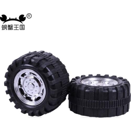 6Pcs 30*2mm 45*2mm Rubber Hollow Tire Car Wheel Model Wheels DIY Toy Accessory for Car