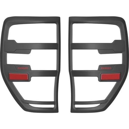 For Ford Ranger Accessories 2012-2019 T6 T7 T8 Wildtrak Raptor Tail Light Cover Black Matte Exterior Rear Lamp Hoods Accessory