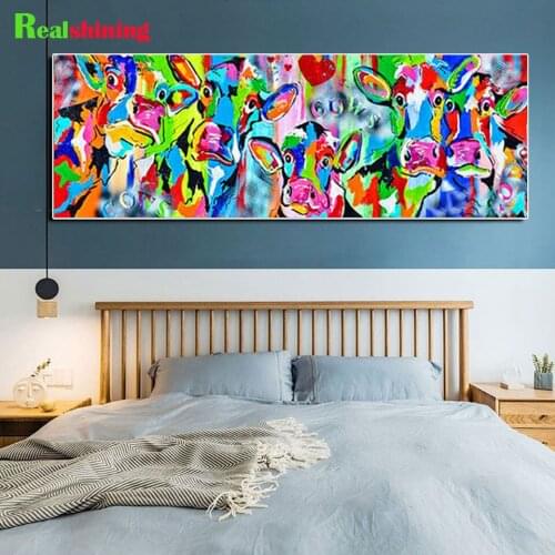 Abstract cow diy Diamond Painting cross stitch full square round diamond embroidery Mosaic Home decoration large Size N2315