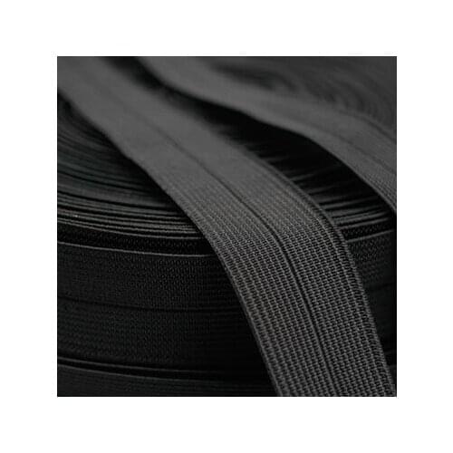 19MM Black Folding elastic Plus Silk band In the pit with elastic band For Sewing Garment Accessories wide 19mm 22mm 25mm