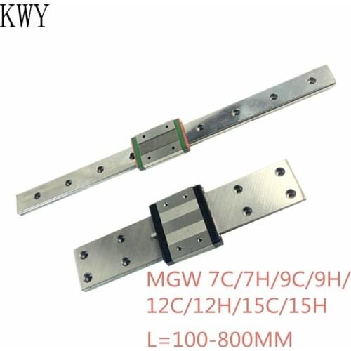 Frete livre 1 pces guia linear + 1 pces sliders lineares mgw7 mgw9 mgw12 mgw15 o controle deslizante pode ser selecionado