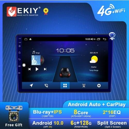 EKIY Blu-Ray IPS Car Radio For Ford Fusion 1 2005 - 2012 Android 10 Multimedia Stereo Auto Audio Video Carplay Player Head Unit