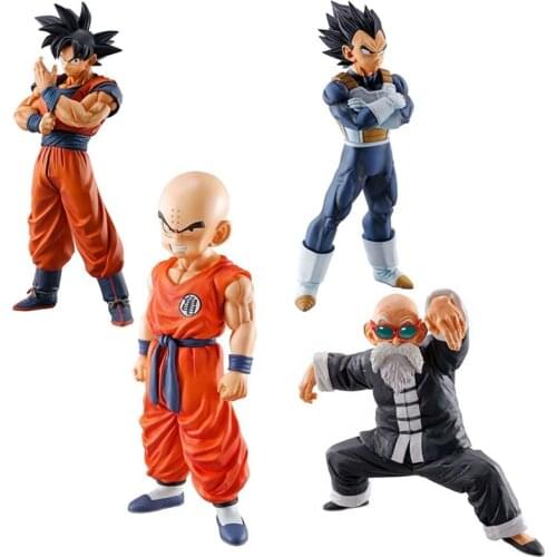 BANDAI Original Dragon Ball Anime Figures Goku Kuririn Kame Sennin Vegeta Action Figure Collections Model Dolls Toys Kids Gifts