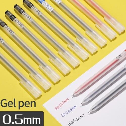 Gel pen students use large-capacity simple water pen 0.5mm syringe pen special carbon pen black red blue signature stationery