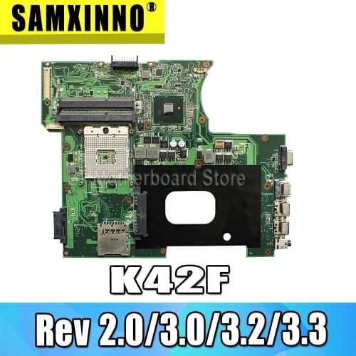 K42F Motherboard Rev 2.0/3.0/3.2/3.3 HM55 PGA989 For Asus K42F P42F X42F A42F Laptop motherboard K42F Mainboard test OK