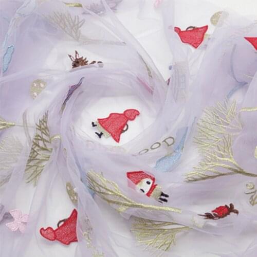 Soft Mesh Embroidery Lace Fabric For Childrens Dress Lolita Clothing Handmade Diy