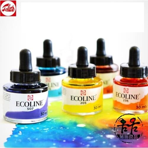 Netherlands Terrence Ecoline Liquid Transparent Watercolor Color Ink color 48 colors 30ml Watercolour Art Supplies