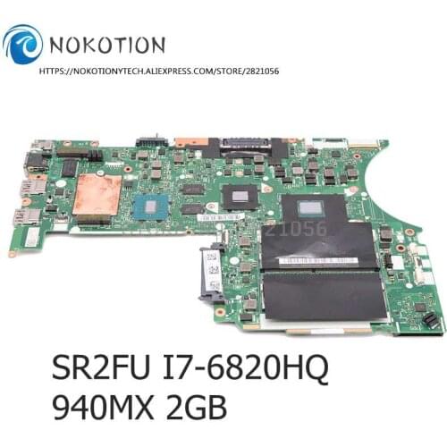 NOKOTION For LENOVO ThinkPad T460P Laptop Motherboard SR2FU I7-6820HQ CPU 940MX GPU 01AV866 BT463 NM-A611 MAIN BOARD