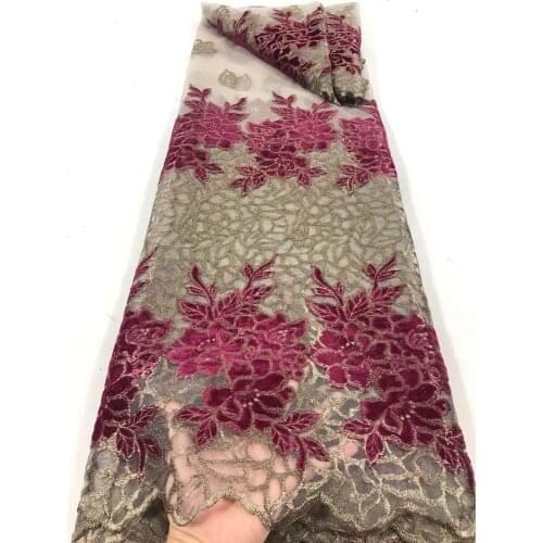 New Arrivals Multicolor French Mesh Lace Fabric Nigerian Tulle Flowers Embroidery Craft Sewing DIY Supplies Party Dress 5 Yards