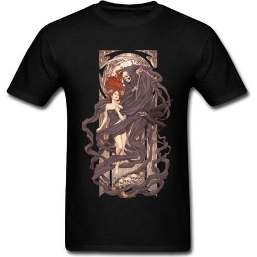 Passage Of The New Dead Tshirt For Men Skull T Shirt Woman Grim Reaper T-shirt Cotton Top Summer Tee Vintage Clothes