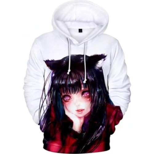 Hot Kakegurui Hoodies Men/women Fashion Hip Hop Streetwear Kakegurui Mens Hoodies Sweatshirt Casual 3D Print Clothes