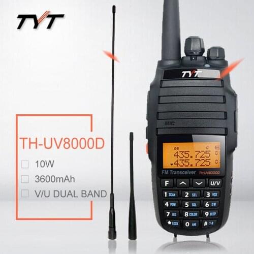 Walkie Talkie 10W TYT TH-UV8000D VHF UHF Ham CB Two Way Radio Station Amateur HF Transceiver TH UV8000D Radio Scanner Repeater