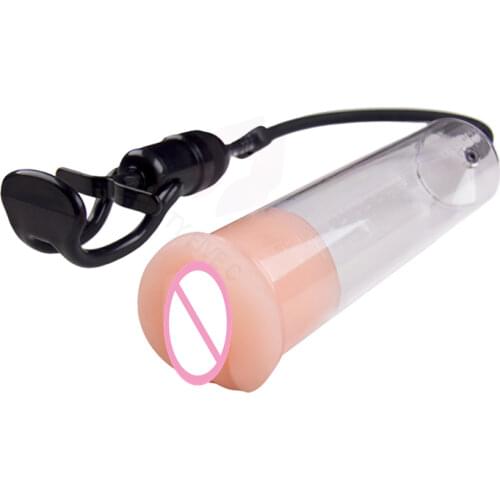 Manual Man Penis Enlagement Training Pumps Sex Toys For Male Dildo Stimulation Silicone Massage Sleeves Vaccum Sucker Pump Cover