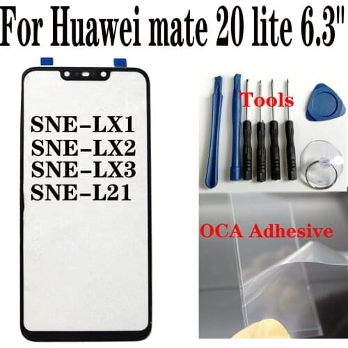 Shyueda For Huawei mate 20 lite 6.3" SNE-LX1 SNE-LX2 SNE-LX3 SNE-L21 Outer Front Screen Glass Replacement Parts