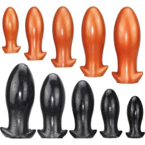 Super Big Butt Plug Silicone Egg Huge Anal Plugs Smooth Prostate Massager Vagina Anus Realiste Dilator Women Man Adult Anal Toys