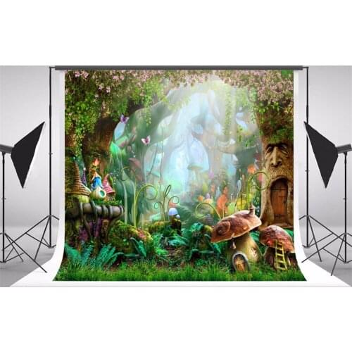Vinyl backdrop for photography newborn 5x7 fairytale photography background kids wonderland forest backdrops for wedding custom