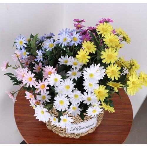 1pc Daisy Artificial Silk Flower Bouquet Living Room Home Party Decoration Fake Flowers