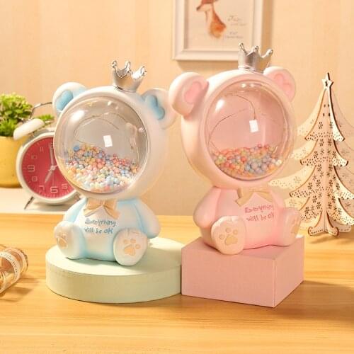 1PCS New Space Bear Astronaut Night Light Ornaments Resin Home Decoration Kids Girlfriend Toys New Year Xmas Christmas Gift