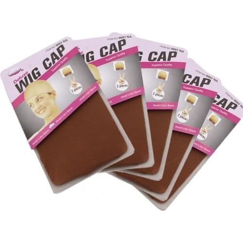 10pieces(5bags)Stocking Wig Cap Hair Nets Dome Wig Cap Stretchable Elastic Hair Net Snood Wig Cap Wholesale
