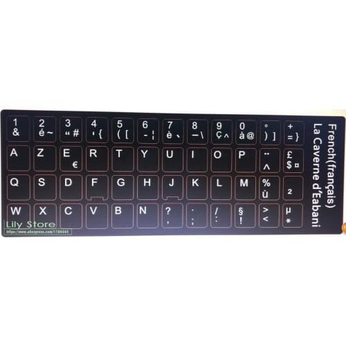 1000pcs/lot French Keyboard Sticker with NIKTO paper Franch AZERTY For laptop desktop keyboards Stickers
