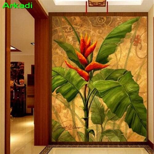 3d Southeast Asian Style Yoga Club Mural Rainforest Retro Plantain Oil Painting Entrance Corridor Aisle Wallpaper Wall Cloth