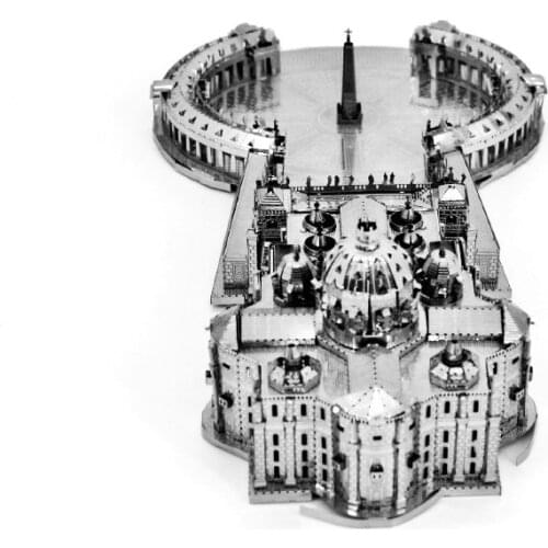 3D Puzzle DIY metal ST PETERS BASILICA mini model kits Collection Toys Gifts earth Laser Cutting Jigsaw precision measurement f