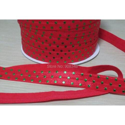 5/8" 16mm Dots Elastic Ribbon for girl Wristband hair Headband Hairband Accessory