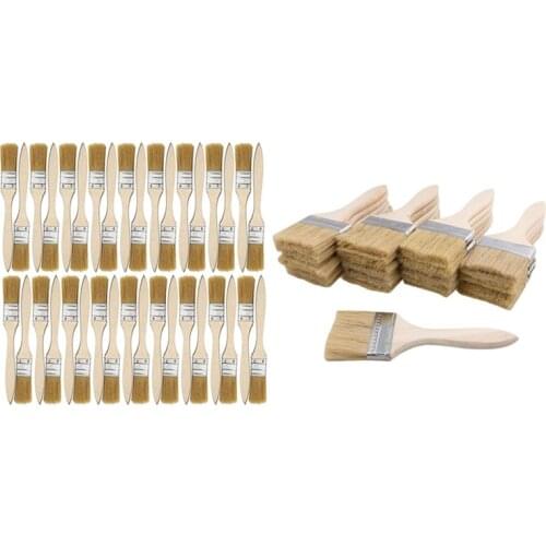 60 Pcs Paint Brushes and Chip Paint Brushes for Paint Stains Varnishes Glues and Gesso, 36 Pcs 24mm & 24 Pcs 70mm