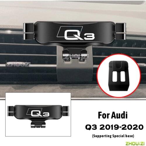Car Mobile Phone Holder Special Air Vent Mounts Stand GPS Gravity Navigation Bracket For Audi Q3 F3B 2019-2020 Car Accessories