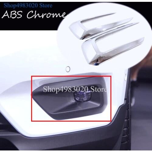 For Volvo XC40 T5 Accessories 2017 2018 2019 ABS Chrome Car front fog lampshade cover frame Cover Trim Sticker Car Styling 2pcs