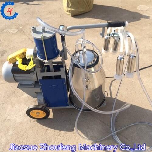 Single bucket piston type cow goat milking machine