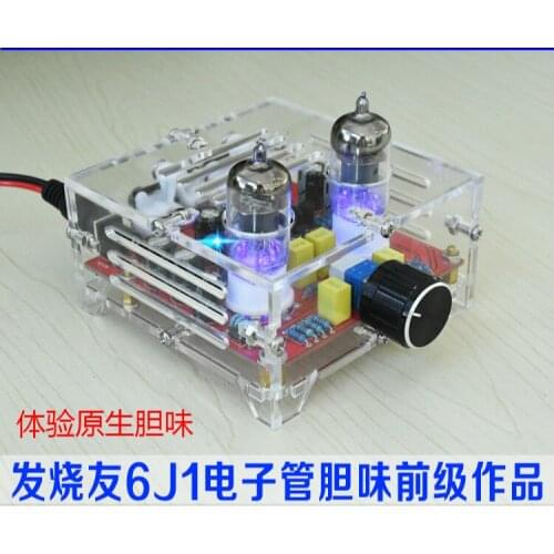 XH-A201 fever grade 6J1 Electronic Tube liner front panel HIFI class a tuning board finished board crystal shell