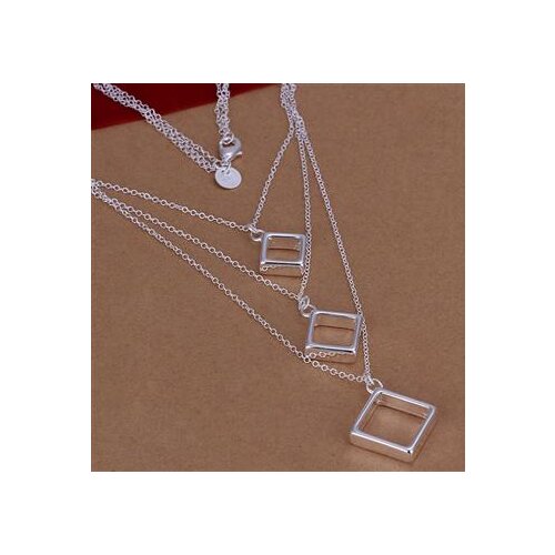 Vente CHAUDE!!! N93 Trois Ligne Perle Collier Prix Usine Livraison gratuite collier en argent. bijoux de mode jewellry collier