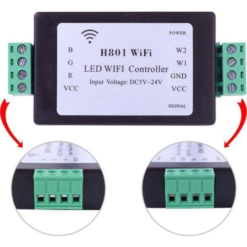 H801 RGBW WiFi LED Controller For RGBW Led Strip Lights DC5-24V Input 4 Channel X 4a Output LED Controller