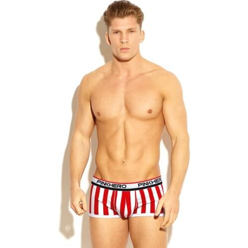 Cotton Men Underwear Boxers Sexy Striped Boxer Brand Cheap Underpants Shorts Panties