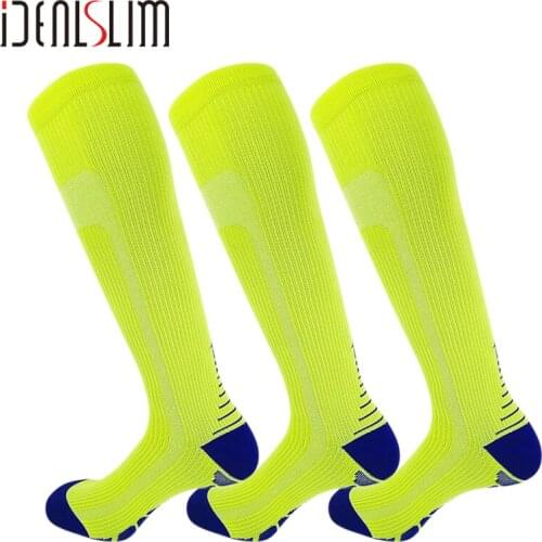 IDEALSLIM 3 Pairs Compression Stockings Men Women Plantar Fasciitis Socks Varicose Veins Knee High Socks