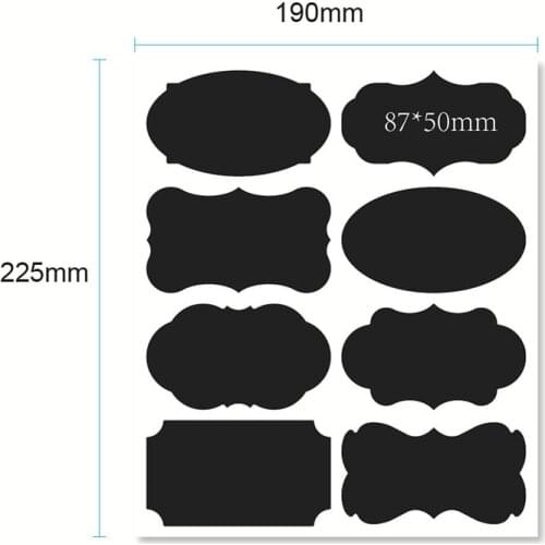 Kitchen Bottles Label Stickers Organizer White Marker Waterproof Reused Jars Glass Bottles Chalkboard Labels for Home Decor