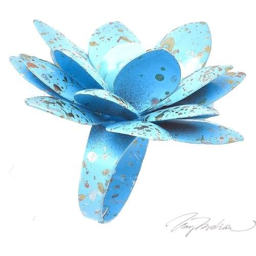 Metal ring Lacquered FLORMETESM Turquoise Collection CROWN EXPIRED