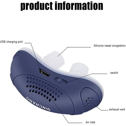 Micro Electric Anti Snoring Electronic Device Sleep Apnea Stop Snore Aid Stopper Usb Electric Anti Snoring Devices