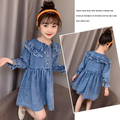 Fashion New Baby Girls Dress Solid Color Long Sleeve Children Princess Dress girl Toddler Casual Kids Vestido Clothes