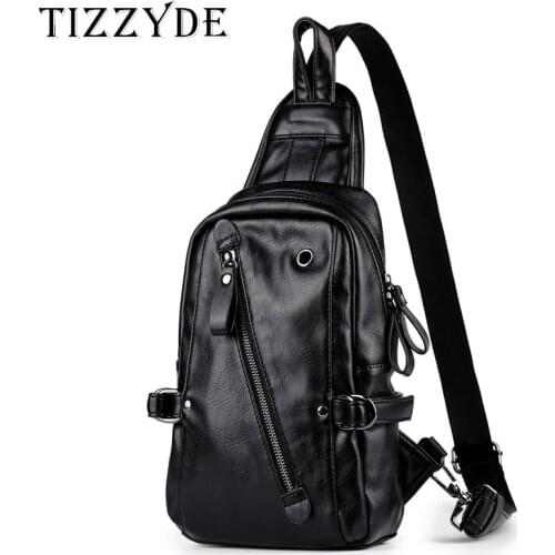 Men Messenger Bags New Fashion Pu Leather Shoulder Diagonal Backpack Casual Pockets Travel Portable Bags Chestbags LHM29