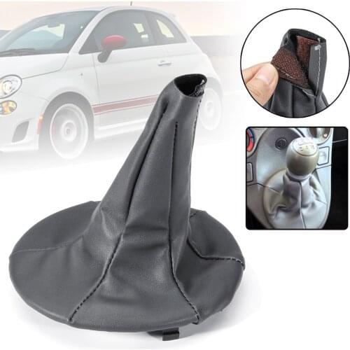 Car Gear Shift Collar Gaiter Boot Cover For FIAT PANDA 2003-2012 500 500C 2007-2013 Car Gear Headgear Car Accessories Tools