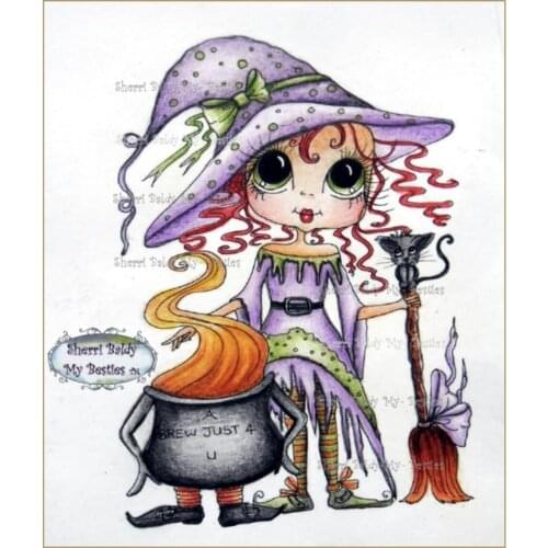 10x8 Girl wearing purple dress Transparent Clear Silicone Stamp Seal for DIY scrapbooking photo album Decorative clear stamp