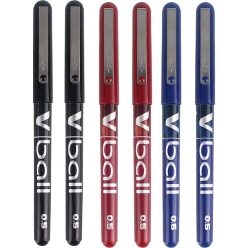 6pcs/Lot PILOT BL-VB5 Straight Liquid Gel Pen 0.5mm Fine Ball Point Pen Business Office Writing Stationery School Supplies