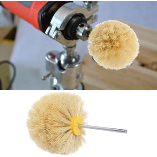 Deburring Sisal Wire Brush Head Polishing Grinding Buffing Mushroom Wheel Shank For Furniture Wood Sculpture Rotary Drill Tool